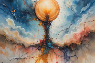 paint abstract and surreal watercolor acrylic art