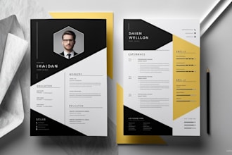 design infographic resume CV, portfolio, presentation