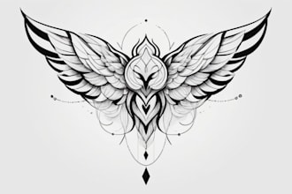 create a minimalist tattoo design for you