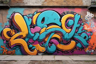 create graffiti street art pop art of any picture