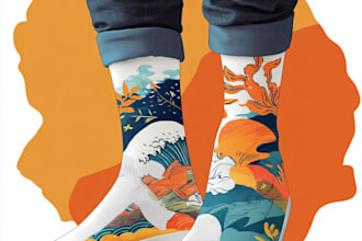 draw a unique socks design