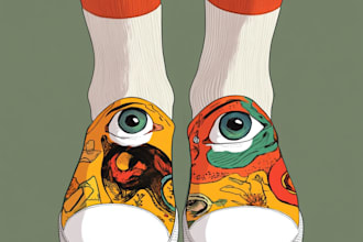 draw unique socks design or sketch for you