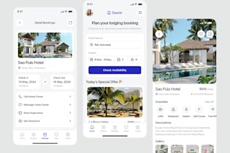 develop logistics app, travel booking app, airbnb homes app, hotel booking app