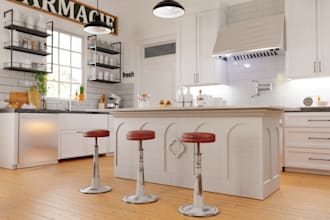 create 2d floor plan,realistic 3d rendering,interior design,kitchen,3ds max