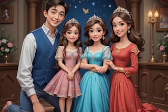 create disney portraits in the disney style for you