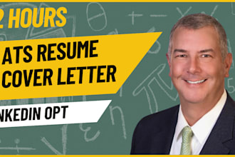 write your senior executive CV, resume, cover letter and optimize your linkedin