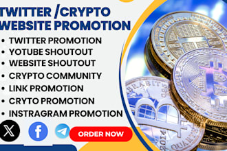 do twitter shoutout, website promotion share link to millions yt,ig, crypto user
