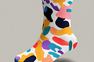 draw a creative socks unique sock design for you