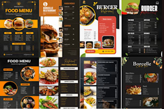 do editable restaurant menudesign food pub menu design digital menu board design
