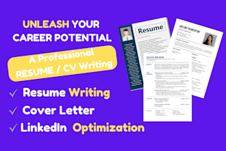 write a powerful medical resume CV cover letter and a linkedin optimization