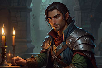 create dnd character art and oc character