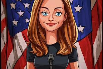 create a funny political cartoon for you