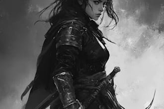 do a black and white engraving style illustration