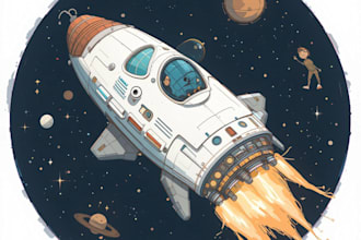 do spaceship, sci fi illustration and sci fi art