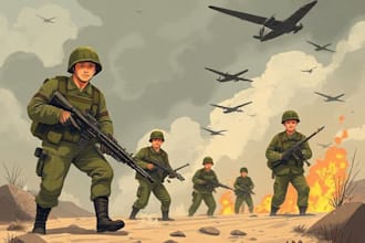 draw military themed illustrations