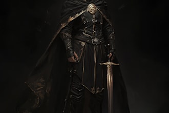 make fantasy character design use d and d, illustration