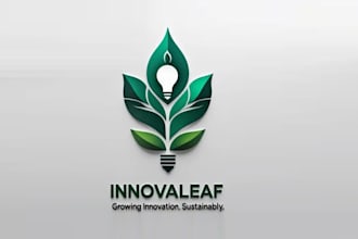 design a unique, professional leaf logo with branding for your business