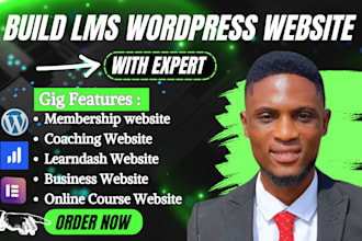 build elearning website, course website, membership website, learndash website