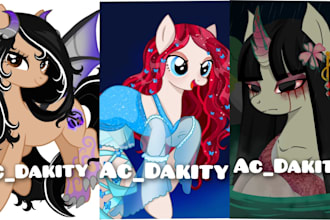 l draw your oc in my style version mlp