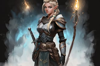 illustrate your d and d character, fantasy and oc