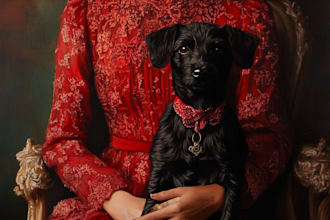 do custom cartoon vector portrait of your pet or any animal