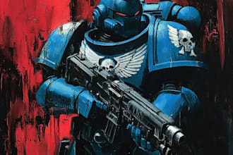 do a character in fantasy, warhammer 40k or any other style