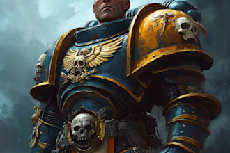 made warhammer 40k character art depending on your concept