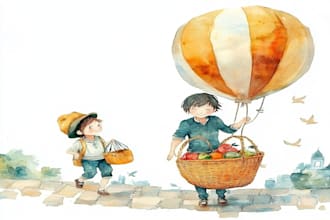 draw watercolor illustrations for children book and kids story book, cover art