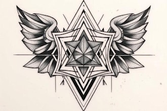 create unique custom geometric tattoo design