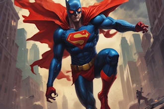 draw an awesome superhero cartoon character