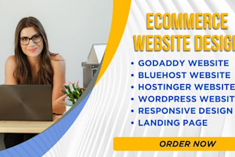 webshop ecommerce website godaddy bluehost hostinger website shopify, wix