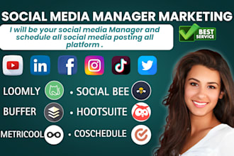 be your social media manager design and schedule post through buffer hootsuite