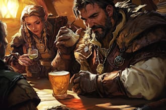 make a dnd party, fantasy character for game and anything