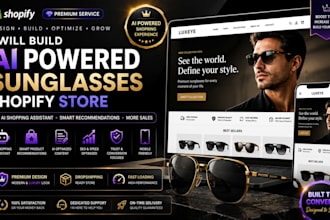 build convert ai powered shopify glasses store and eyewear dropshipping website