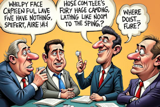 draw satire, editorial or political cartoons for you
