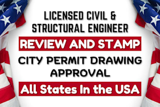 do city permit drawings, floor plan design, civil structural engineer pe stamp