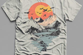 draw t shirt design on graffiti art, japanese art