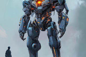 design robots and concept art of futuristic mecha