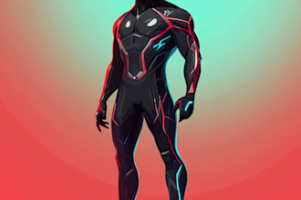 make amazing retro comic, superhero character