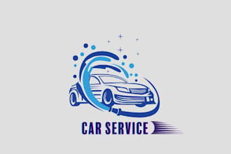 do custom automotive logo design, racing car wash branding