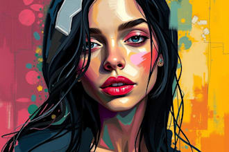 digitally paint your image in style of abstract oil painting