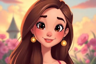 draw your portrait into a disney style cartoon