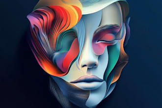 draw a pretty wpap or abstract pop art portrait