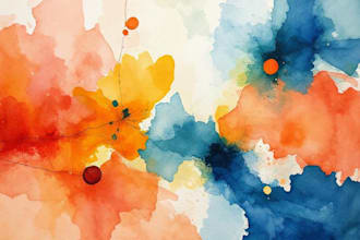 abstract art ,oil painting, watercolor painting, watercolor