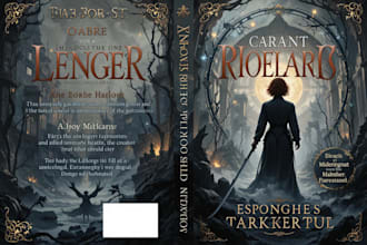 design fantasy, romance, horror, or thriller book cover design