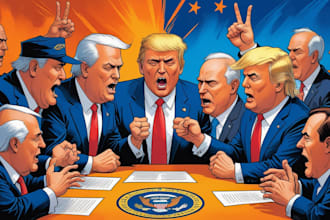 draw a political themed cartoon for you