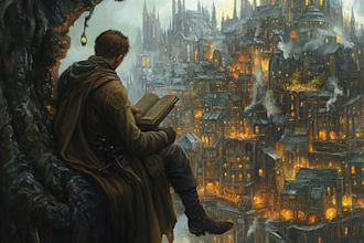 create professional fantasy book cover art