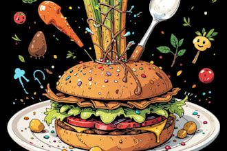 design food pop art of your food pop art