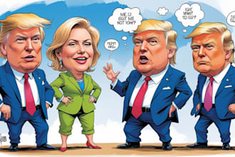 do a political cartoon for blogs or social media