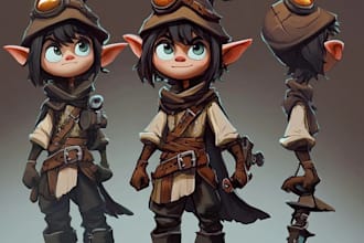 create game character art in unique style